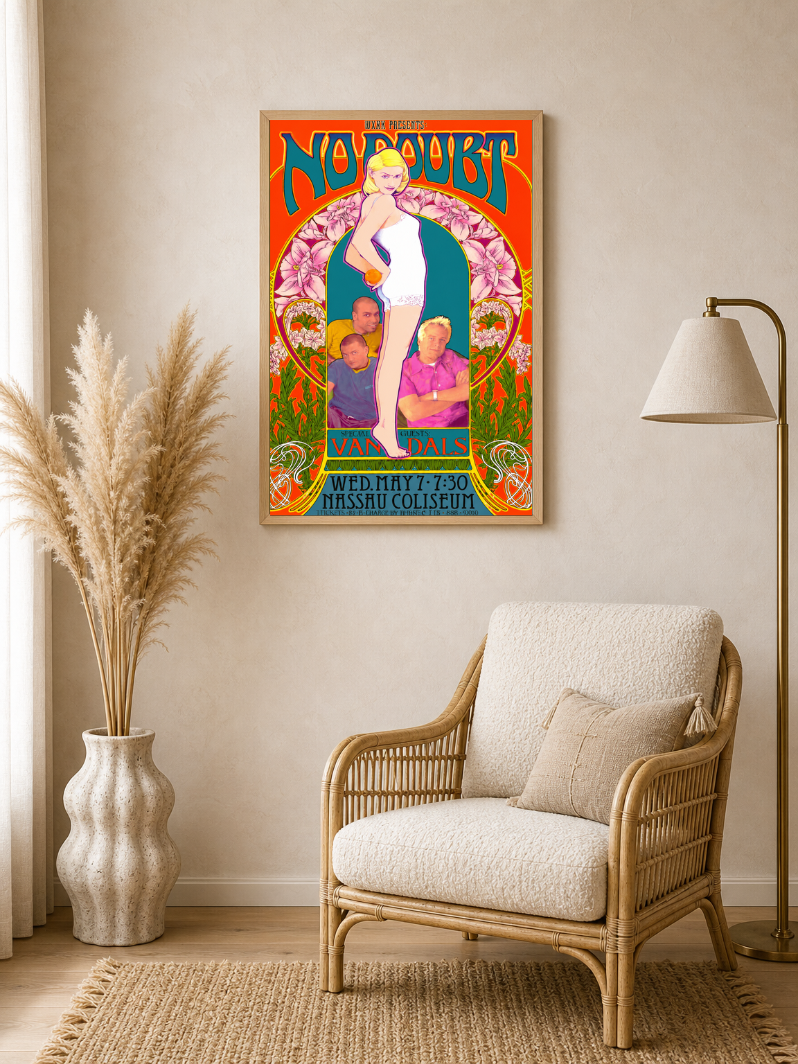 No Doubt Concert Poster Wall Art Print - wood framed poster