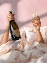 Champagne Morning Feminine Wall Art Print