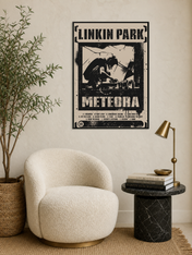 Linkin Park Meteora Poster Wall Art Print - black framed