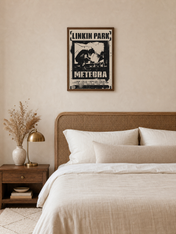 Linkin Park Meteora Poster Wall Art Print - dark wood framed