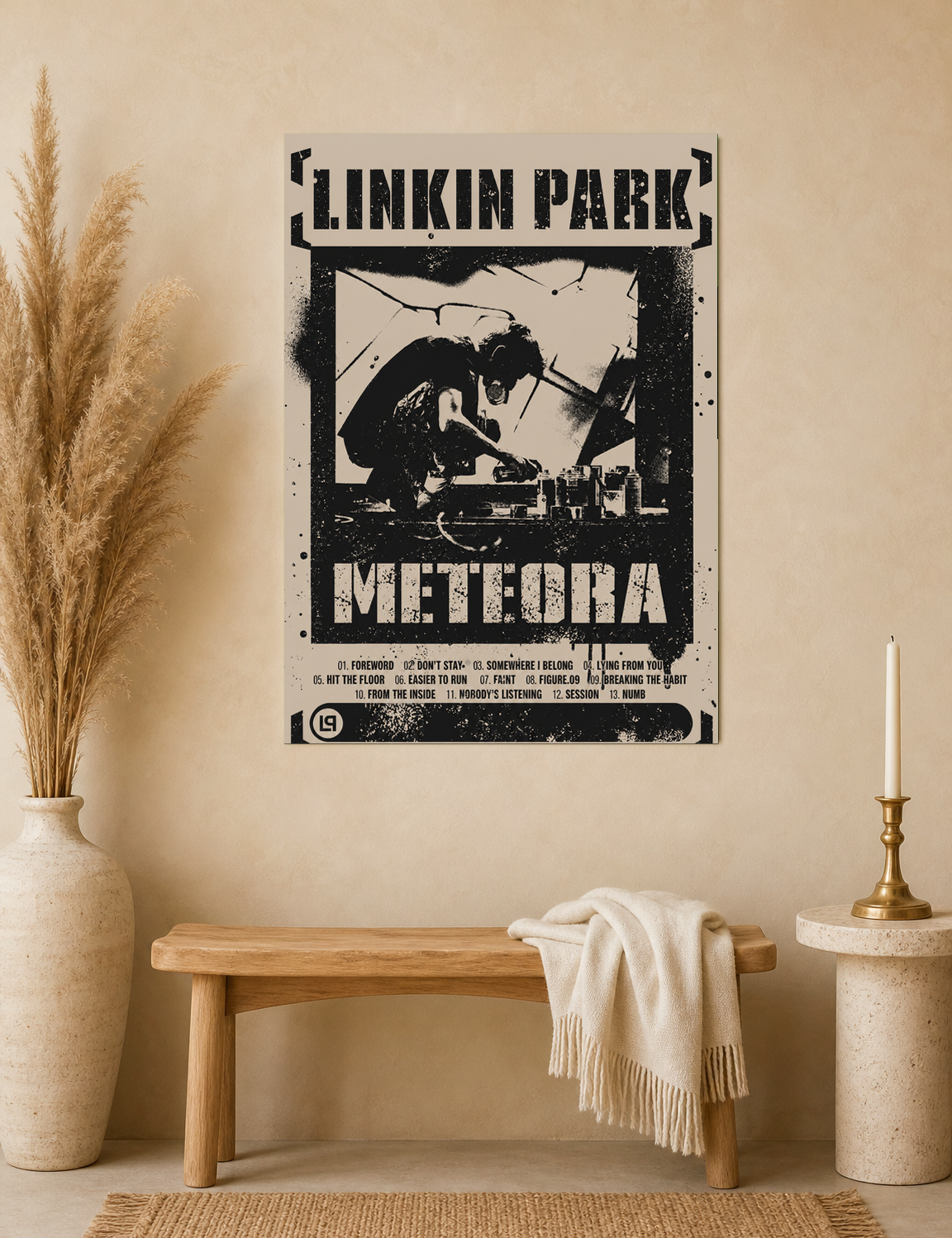 Linkin Park Meteora Poster Wall Art Print - unframed mockup
