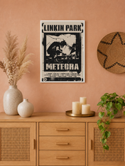 Linkin Park Meteora Poster Wall Art Print - white framed