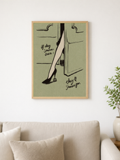 If They Shenanigan Once Wall Art Print - wood framed poster