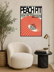Peach Pit Live From Inside Wall Art Print - black framed