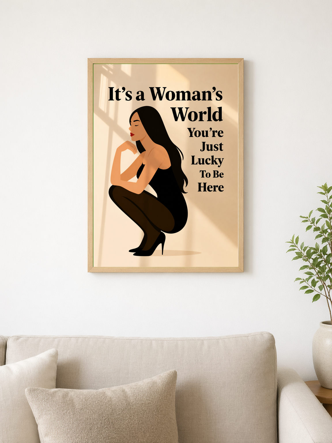 It’s a Woman’s World Feminine Wall Art Print - wood framed poster