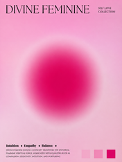 Divine Feminine Pink Aura Wall Art Print - unframed