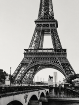 Black and White Eiffel Tower Wall Art Print