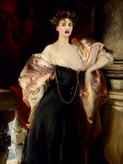 Elegant Lady in Black Gown Wall Art Print - unframed