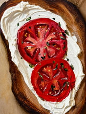 Tomato Toast Kitchen Wall Art Print - unframed