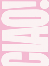 Bold Pink Typographic Wall Art Print
