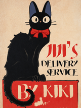 Black Cat Vintage Poster Wall Art Print