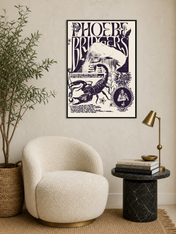 Phoebe Bridgers Ultraviolet Wall Art Print - black framed