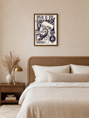 Phoebe Bridgers Ultraviolet Wall Art Print - dark wood framed