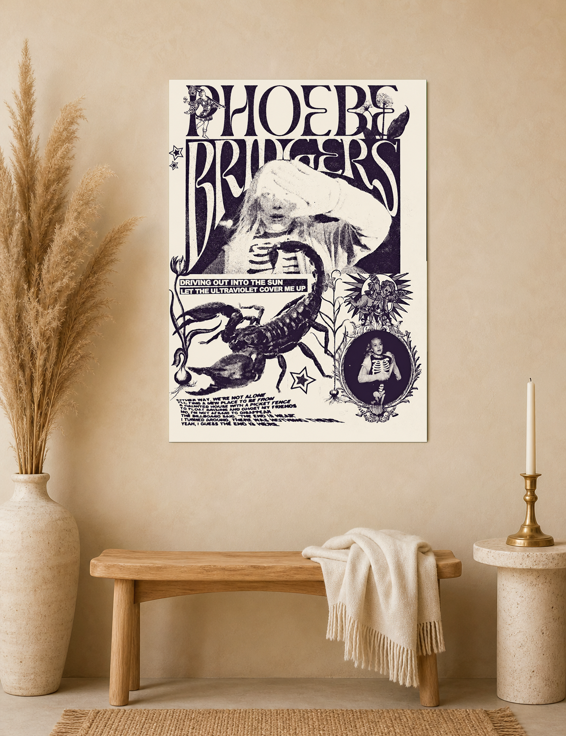 Phoebe Bridgers Ultraviolet Wall Art Print - unframed mockup