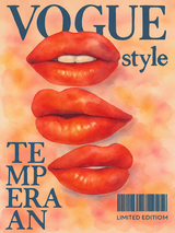 Vogue Style Red Lips Wall Art Print
