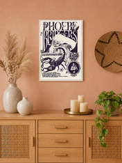 Phoebe Bridgers Ultraviolet Wall Art Print - white framed