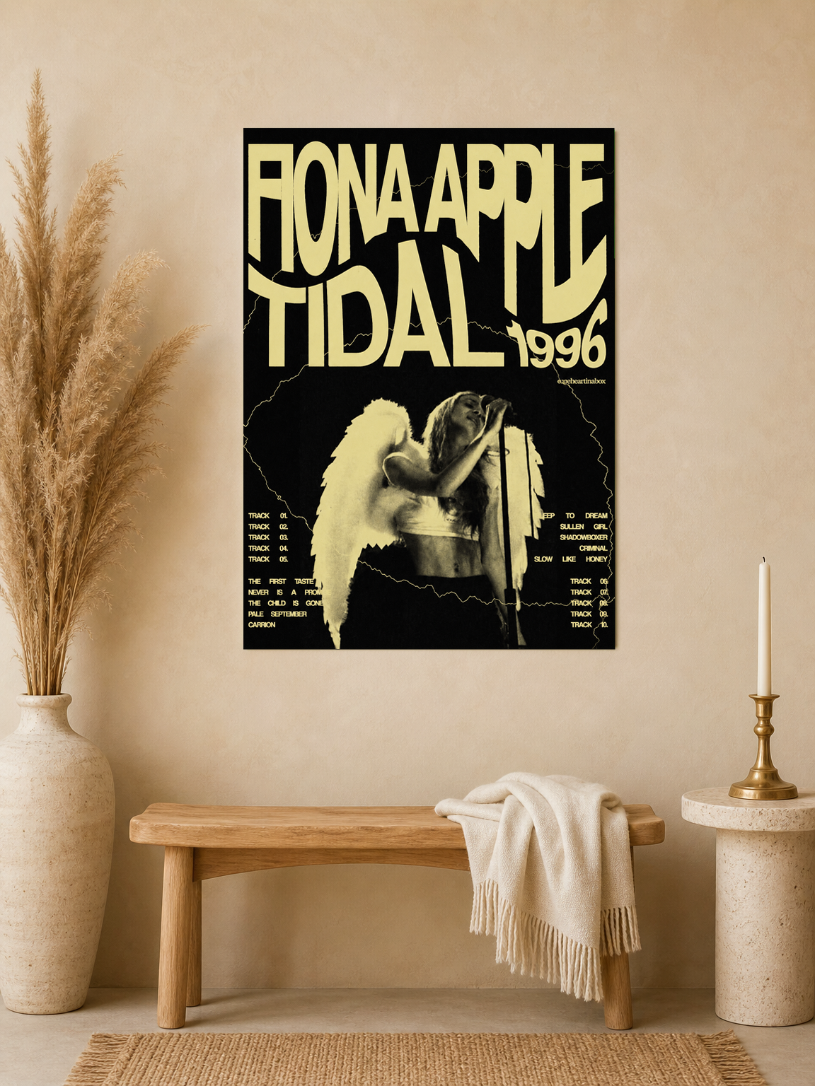 Fiona Apple Tidal 1996 Angel Wings Wall Art Print - unframed mockup