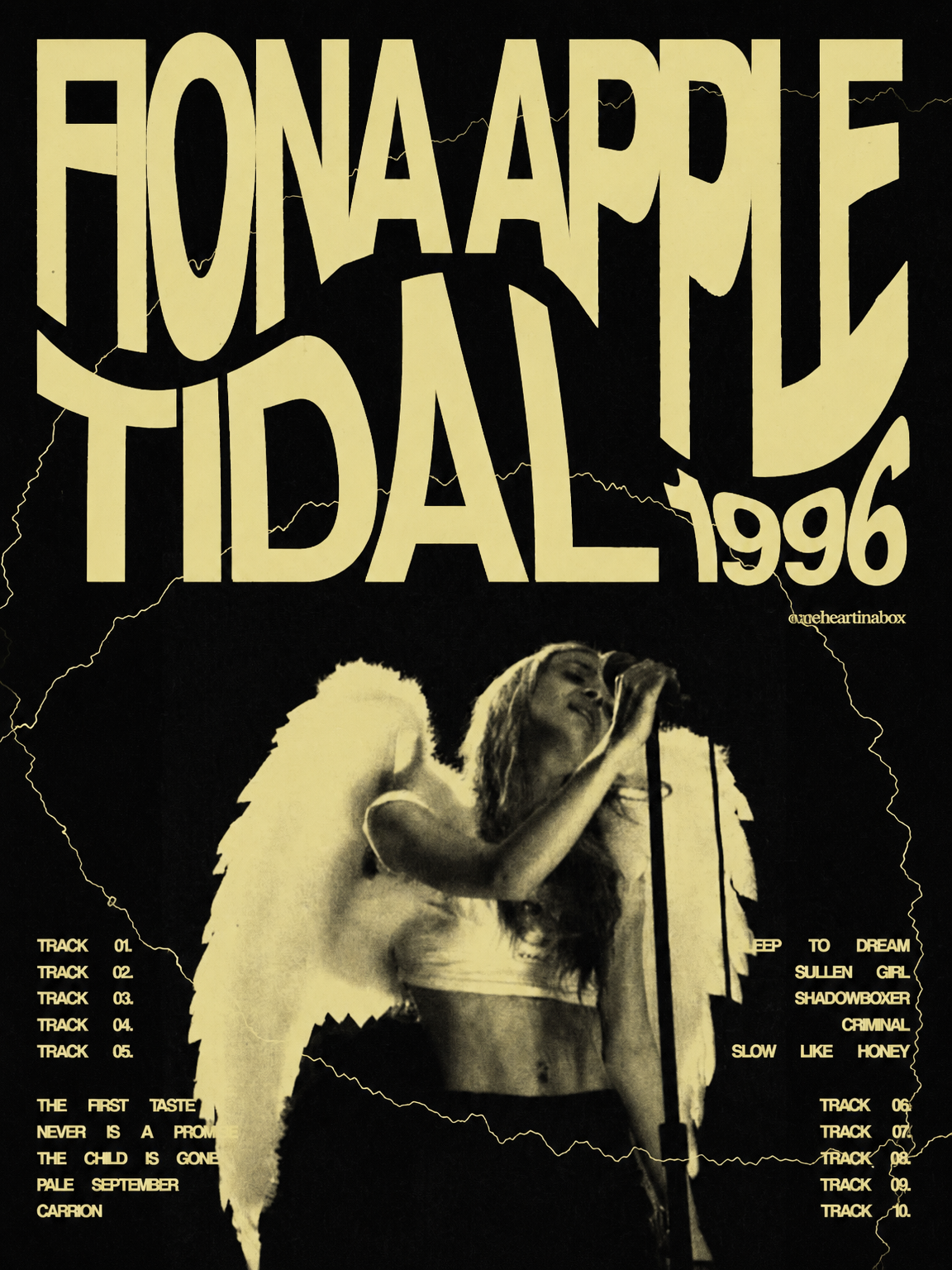 Fiona Apple Tidal 1996 Angel Wings Wall Art Print - unframed