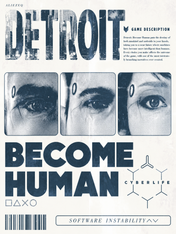Detroit Become Human Cyberpunk Wall Art Print - unframed