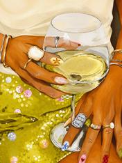 Colorful Cocktail Nails Wall Art Print - unframed