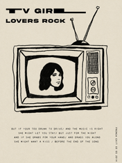 TV Girl Lovers Rock Retro Wall Art Print - unframed