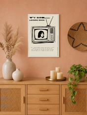 TV Girl Lovers Rock Retro Wall Art Print - white framed